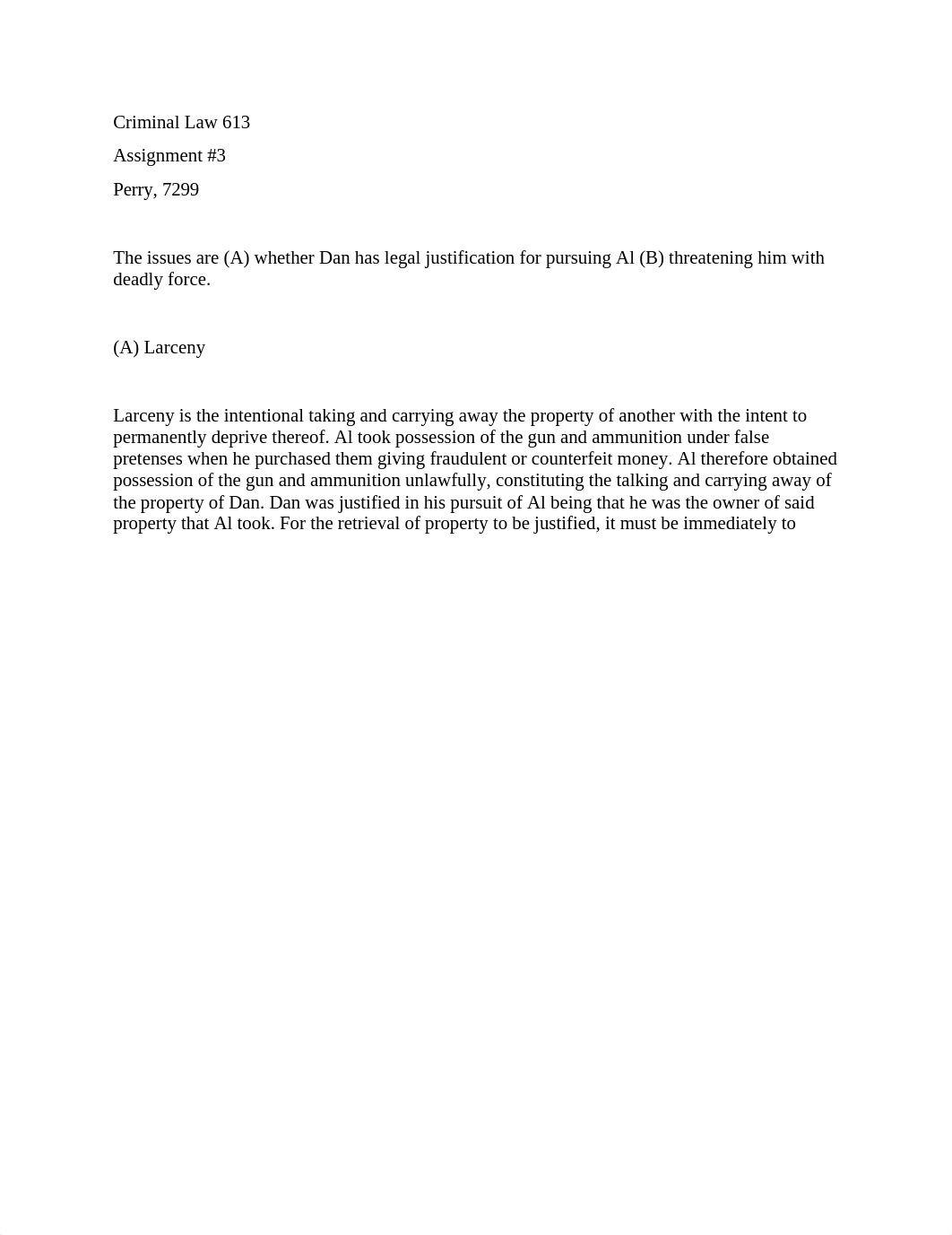 Criminal Law 613 Assignment 3 Perry 7299.docx_df701wybbys_page1