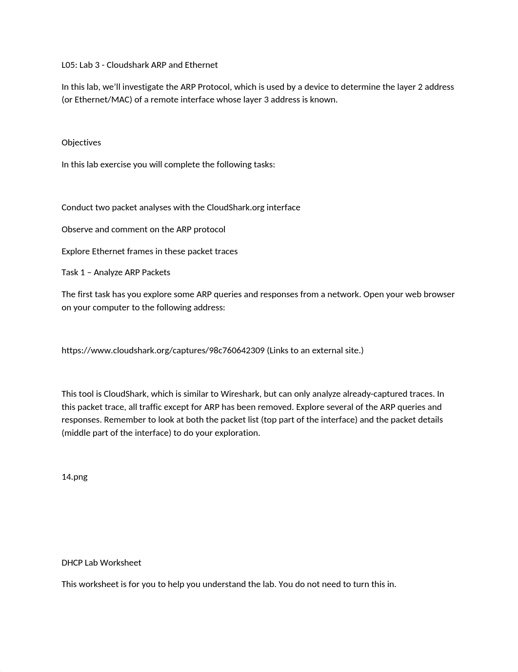 L05 Lab 3  Cloudshark ARP and Ethernet_df7aw1wmnx7_page1