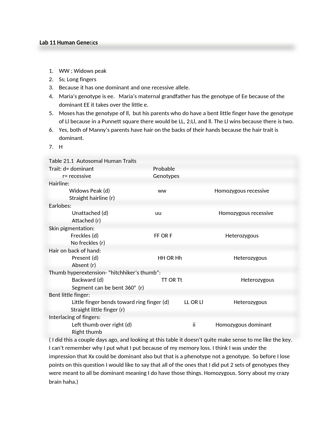 Lab 11 Human Genetics Taylor Ponce.docx_df7bts2awil_page1