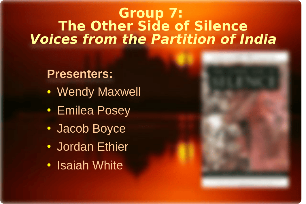 GroupProject: he Other Side of Silence: Voices From the Partition of India_df88wwt8rc6_page1