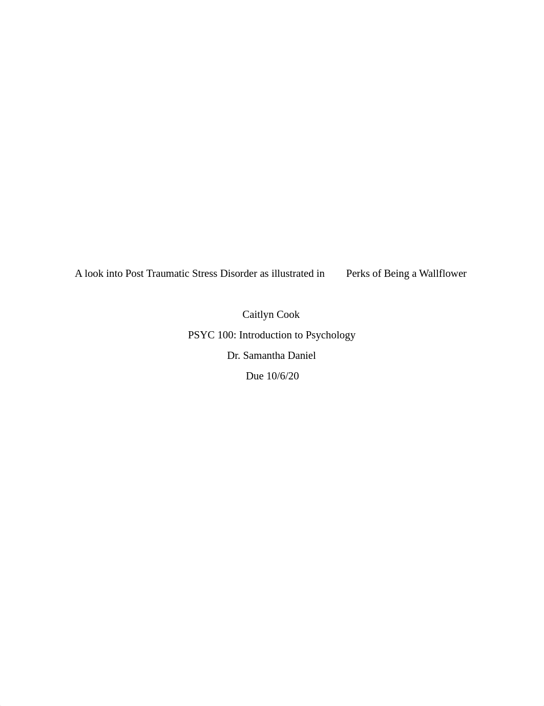 A look into PTSD as illustrated in Perks of Being a Wallflower.docx_df896gq0yvg_page1