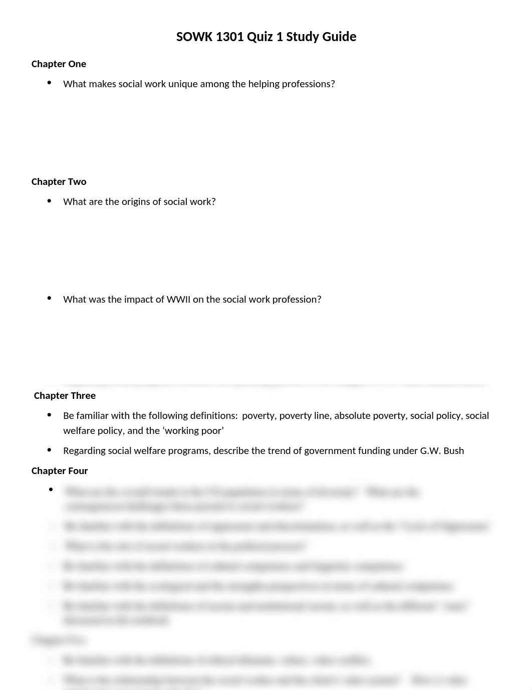 SOWK 1301 Quiz 1 Study Guide- Fall 2021.docx_df8rdtej2df_page1