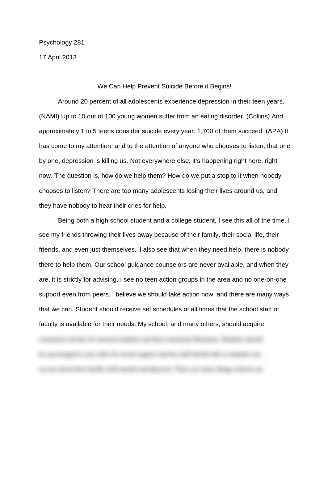 Psy 281 Essay on Suicide Prevention_df9c8nturqn_page1