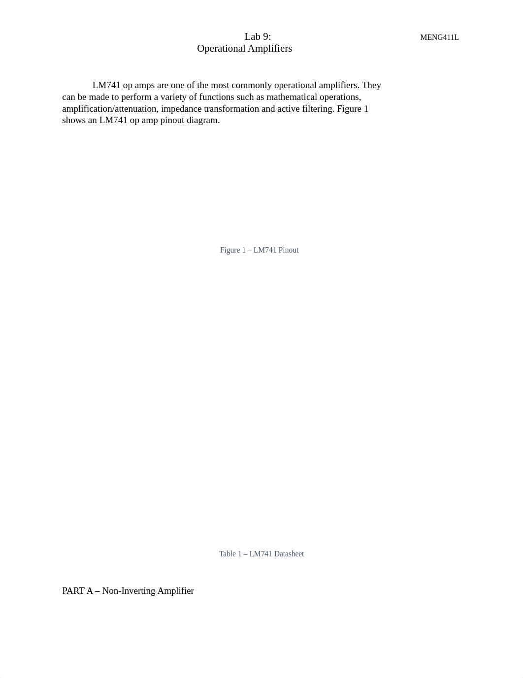 Lab 9:
Operational Amplifiers
MENG411L
LM741 op amps are one of the mo_dfa3gzkd434_page1