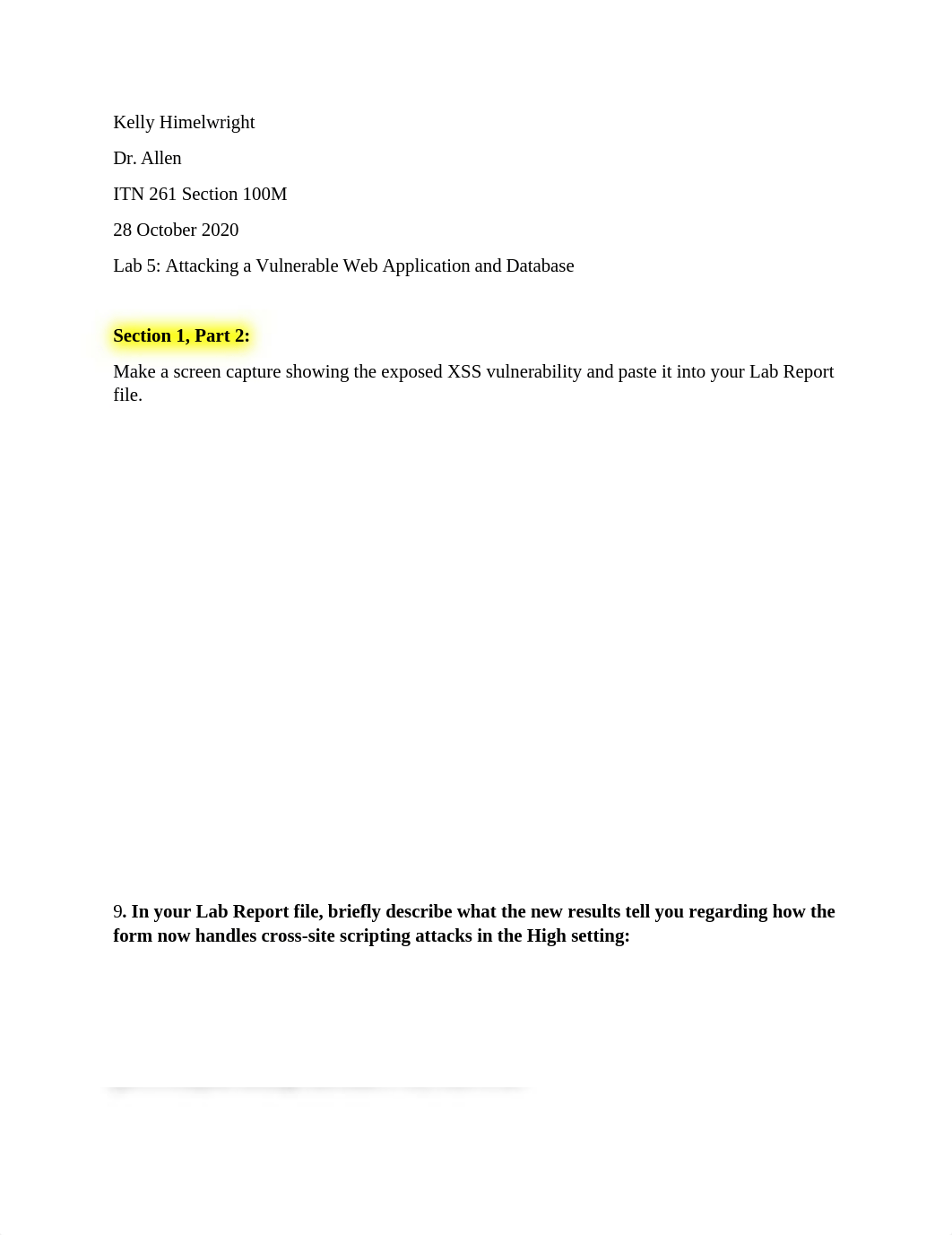 Attacking a Web Application Lab 5.docx_dfa59buewki_page1