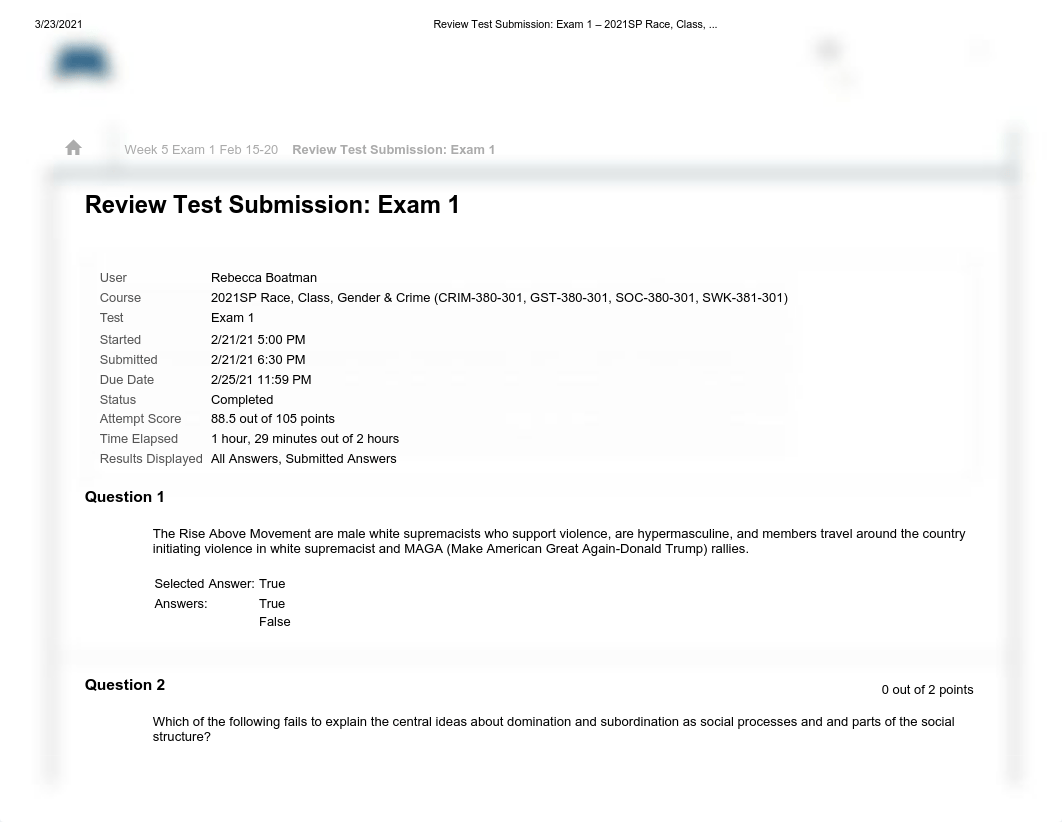 Review Test Submission_ Exam 1 - 2021SP Race, Class, .._.pdf_dfacmlcczqr_page1