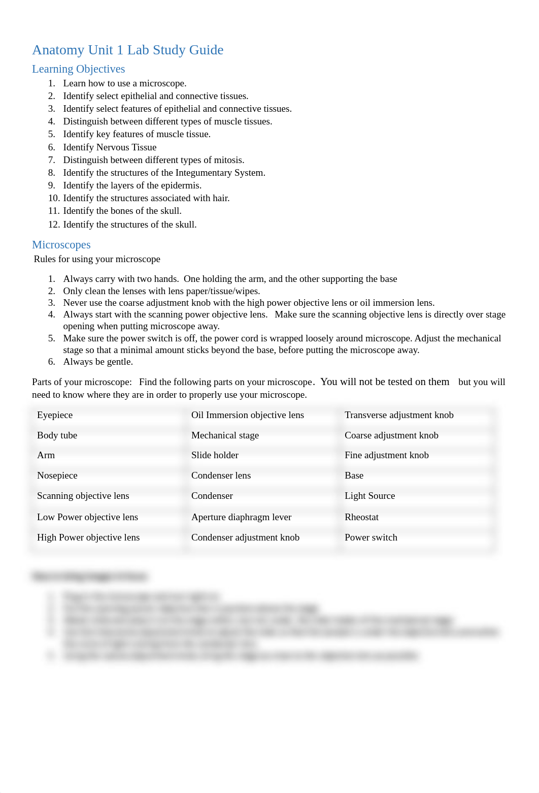 Anatomy Unit 1 Lab Study Guide.pdf_dfasj691z2f_page1