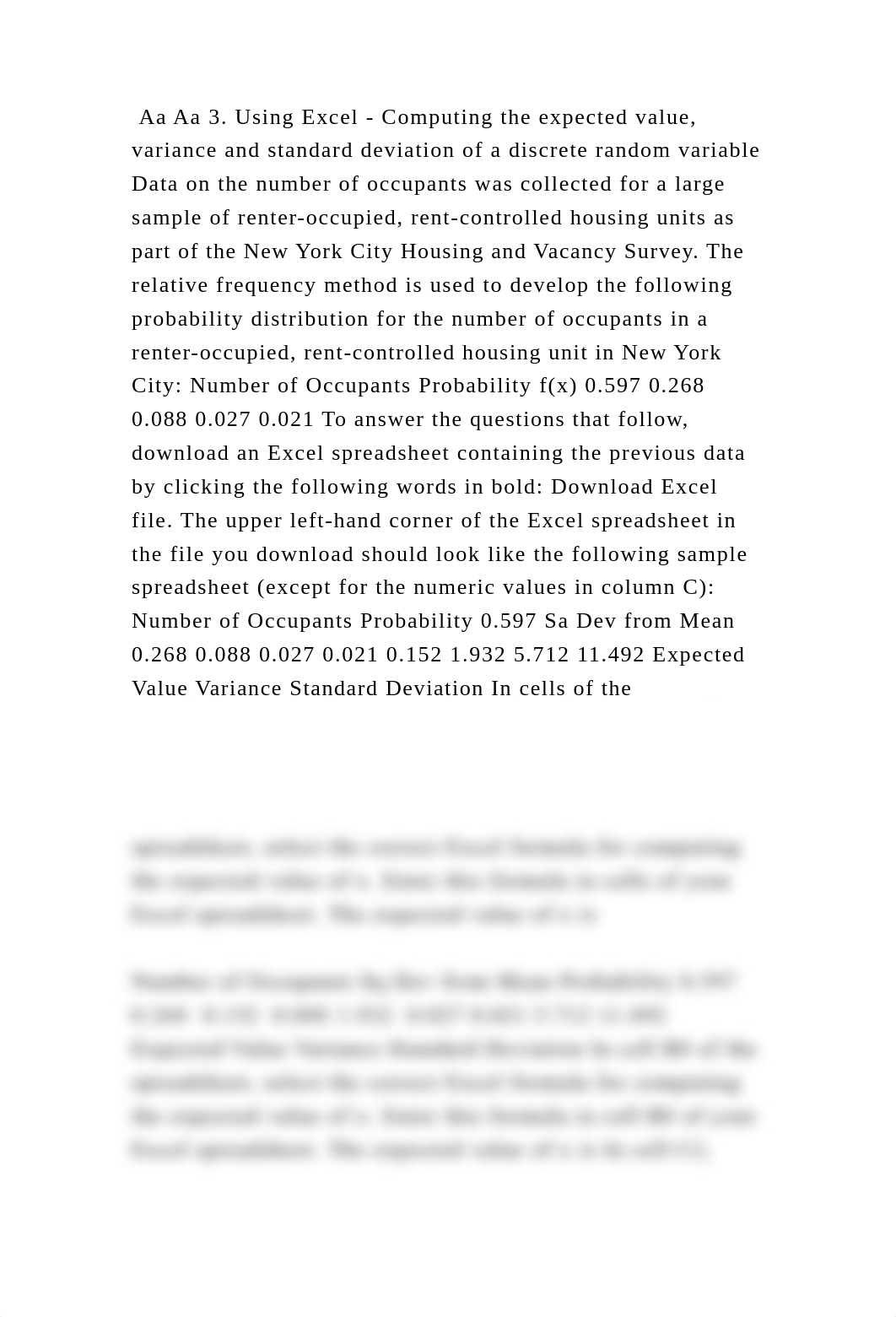 Aa Aa 3. Using Excel - Computing the expected value, variance and sta.docx_dfbeoz81bqs_page2