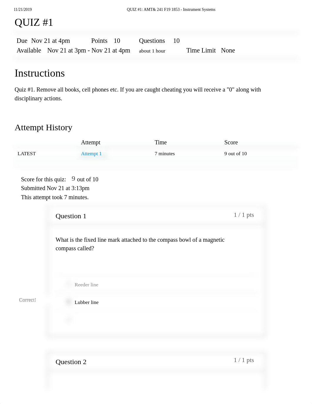 QUIZ #1_ AMT& 241 F19 1853 - Instrument Systems.pdf_dfbfn4r1fqi_page1