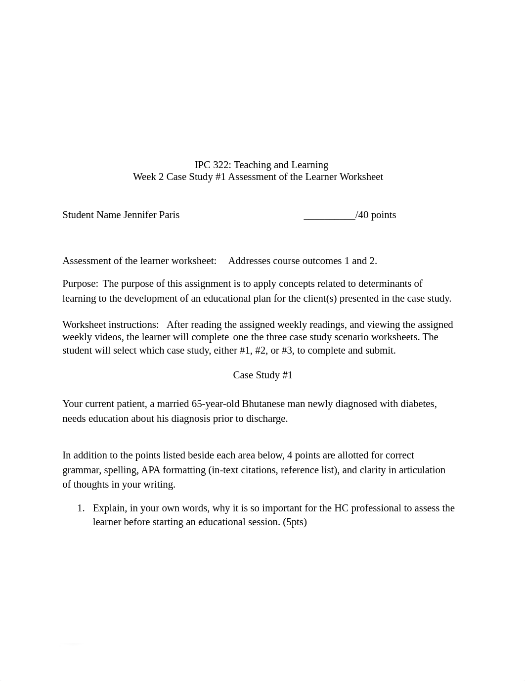 Week 2 Case study #1 assessment of the learner worksheet.doc_dfbiwp24wfo_page1