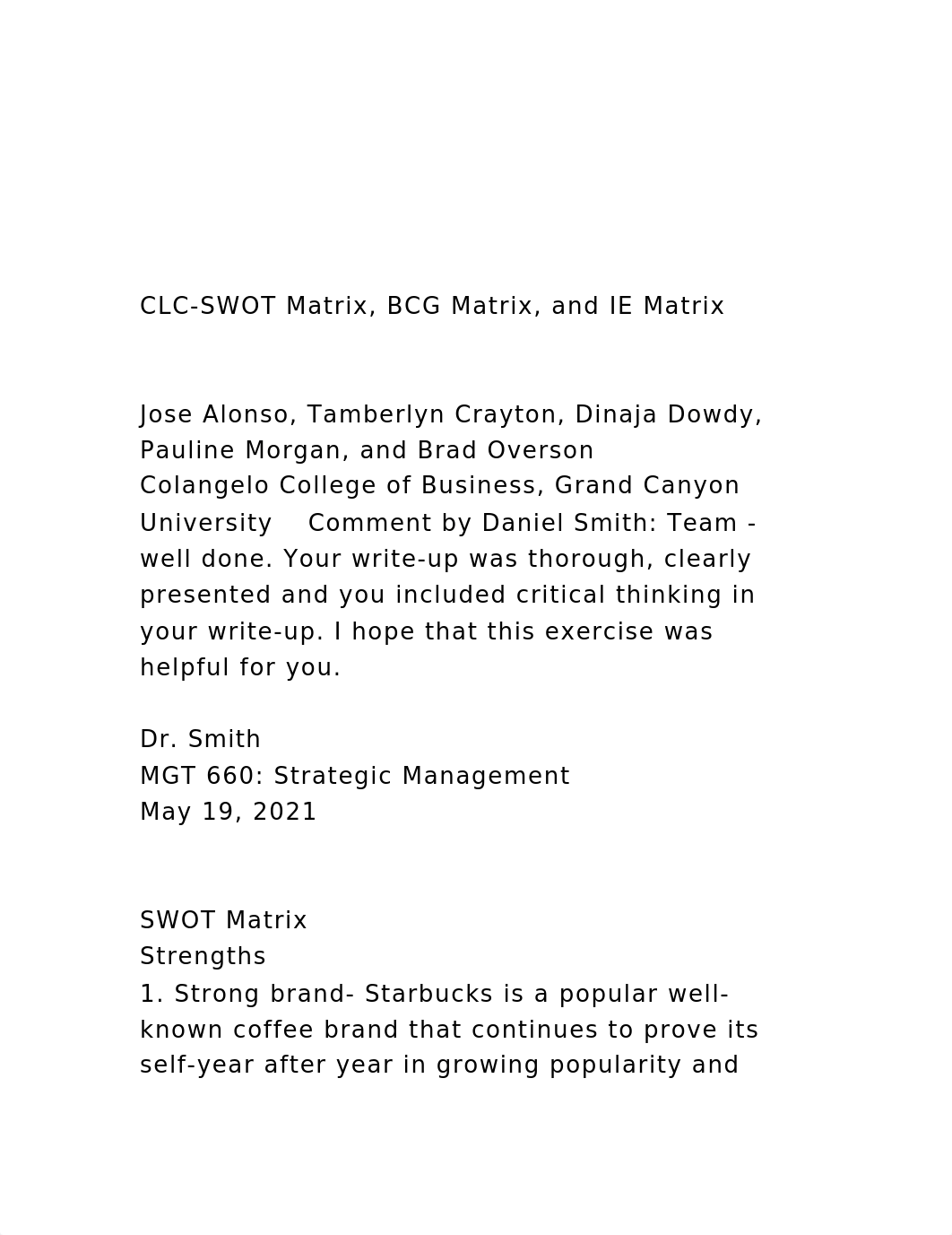 CLC-SWOT Matrix, BCG Matrix, and IE MatrixJose Alonso,.docx_dfbuiavmfzz_page2