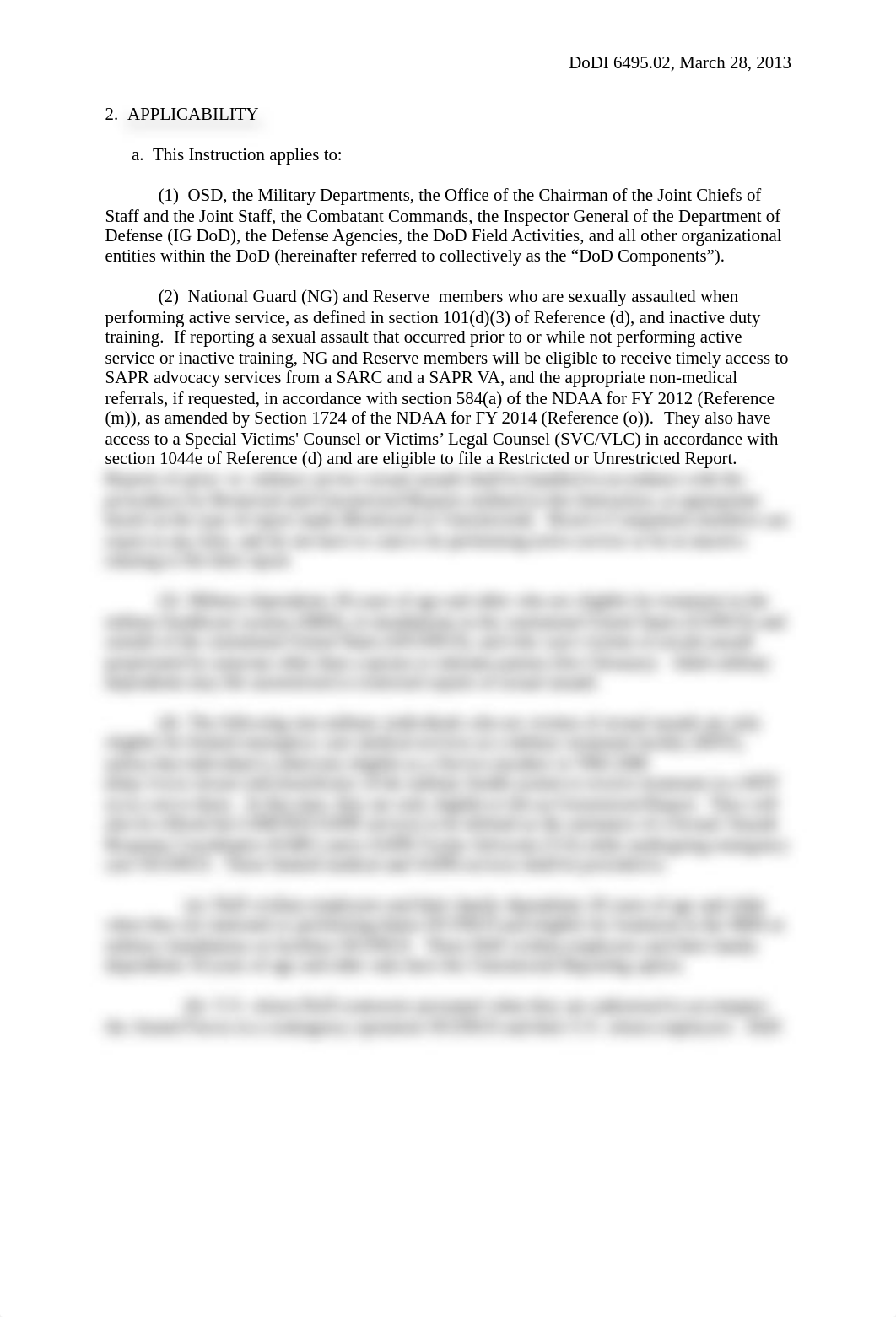 DoDI 6495.02, Sexual Assault Prevention and Response (SAPR) Program Procedures, March 28, 2013, Chan_dfc3r4h6mc9_page2