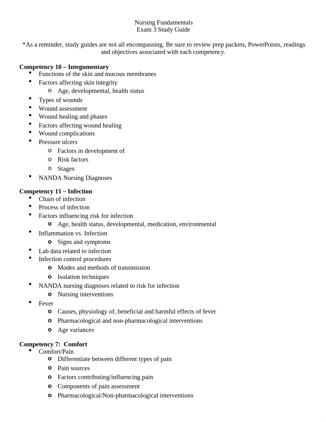 Nursing Fundamentals Exam 3 Study Guide Fall 2020.docx_dfcjf2a51uf_page1