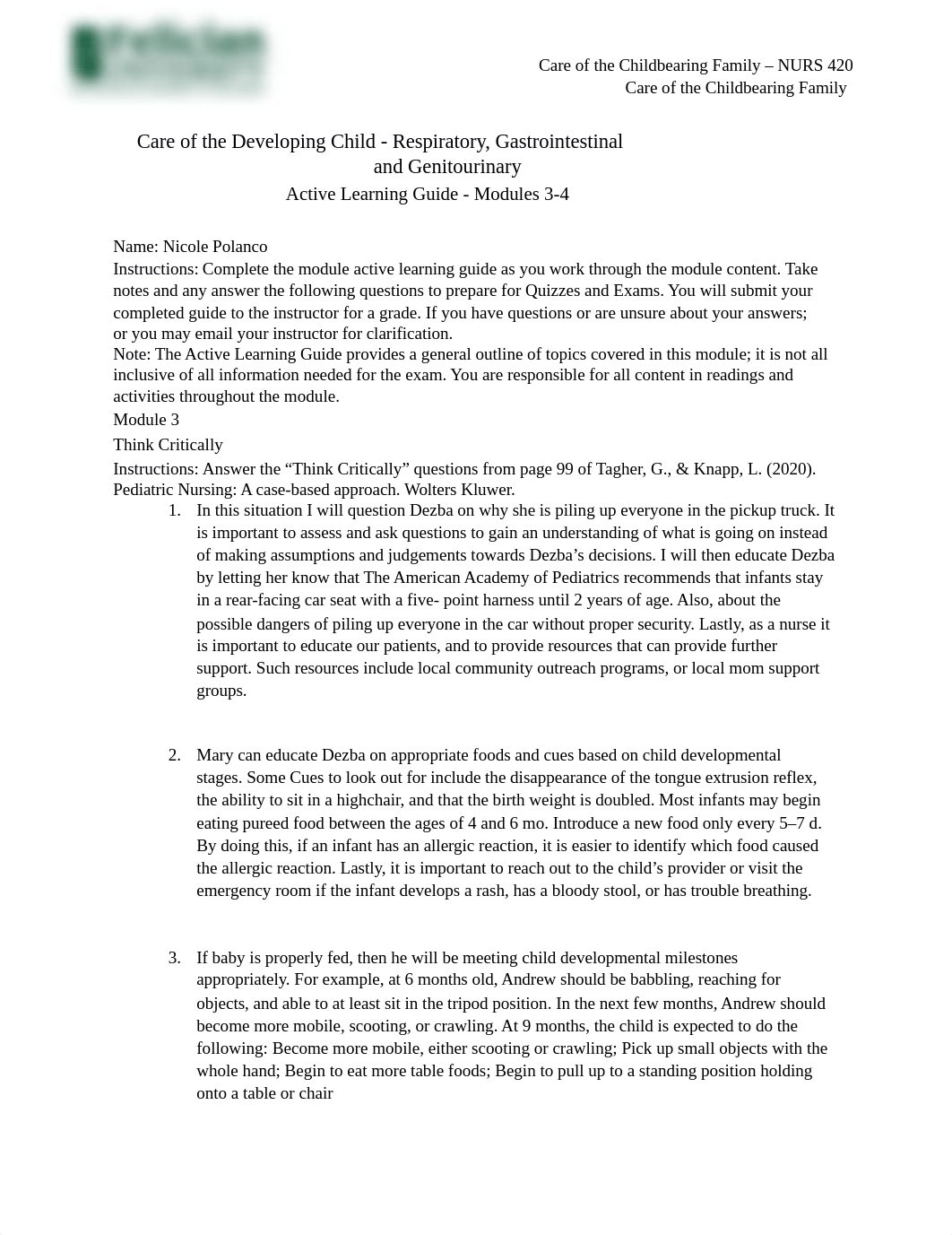 Care of the Developing Child - Respiratory, Gastrointestinal, Genitourinary, Hematologic, and Geneti_dfcjvogiovm_page1