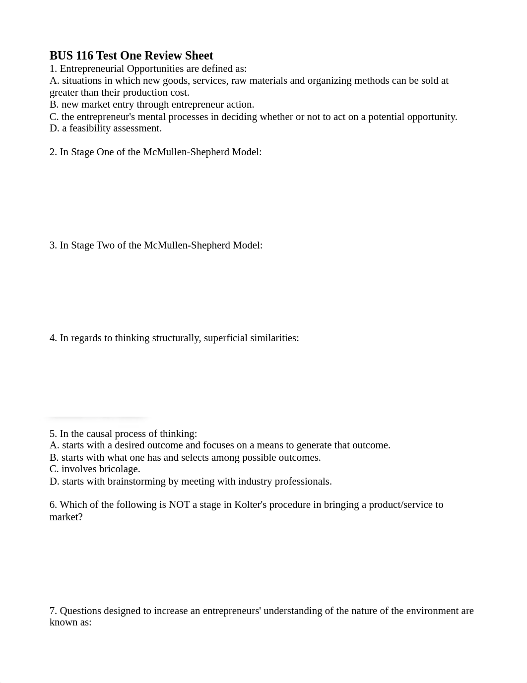 BUS 116 Test One Review Sheet.pdf_dfcm069kt1g_page1