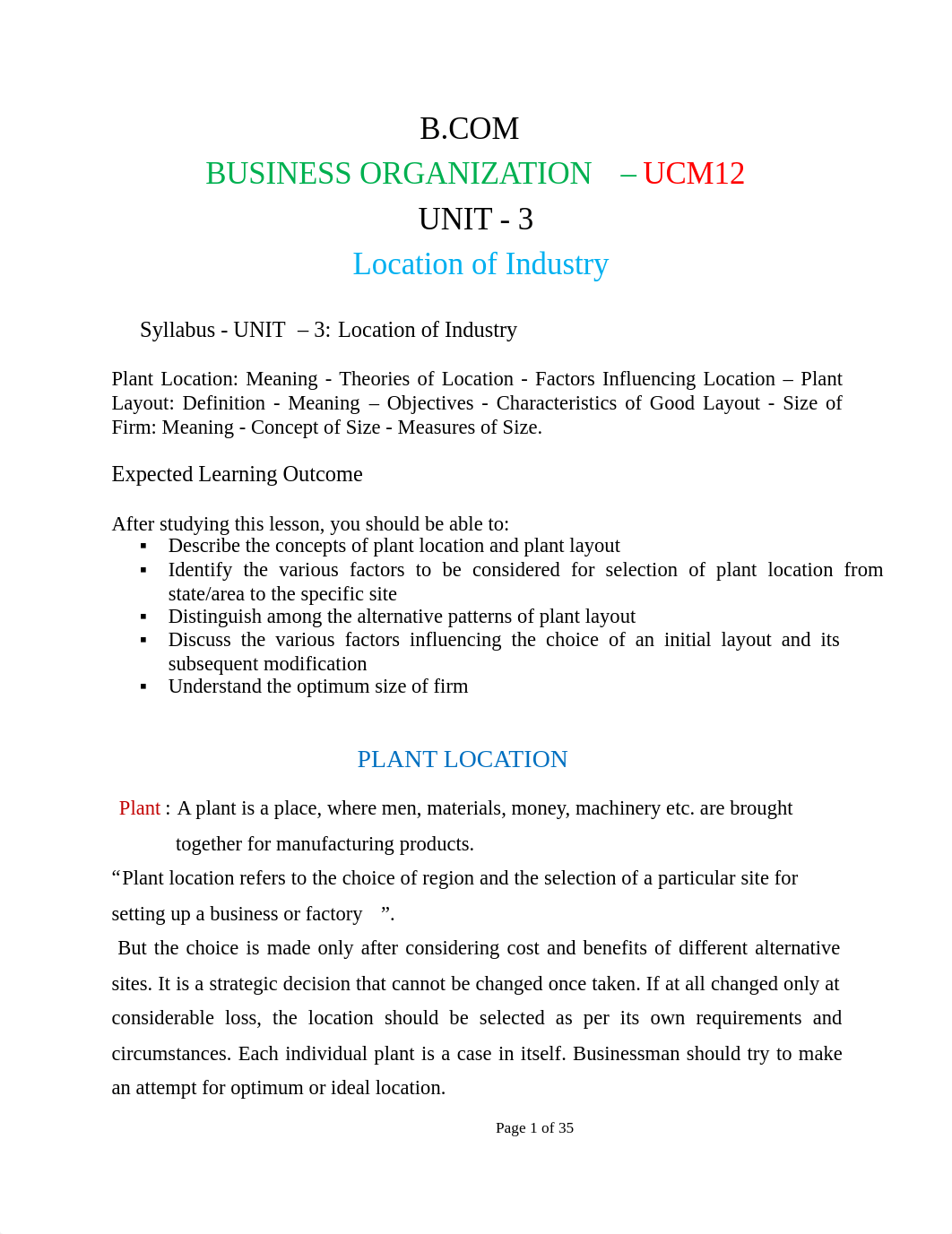 BO MODULE 3 PLANT LOCATION AND LAYOUT.pdf_dfcsnt2c51z_page1