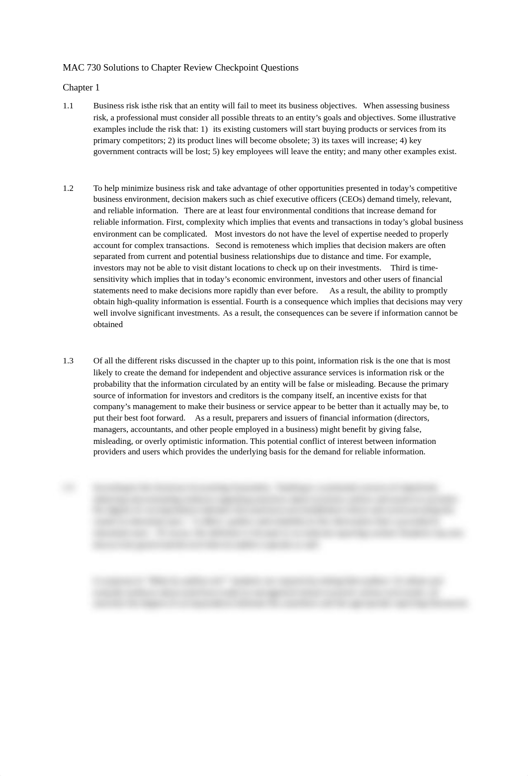 MAC 730 Solutions to Chapter Review Checkpoint Questions (All chapters).docx_dfcswm9er41_page1