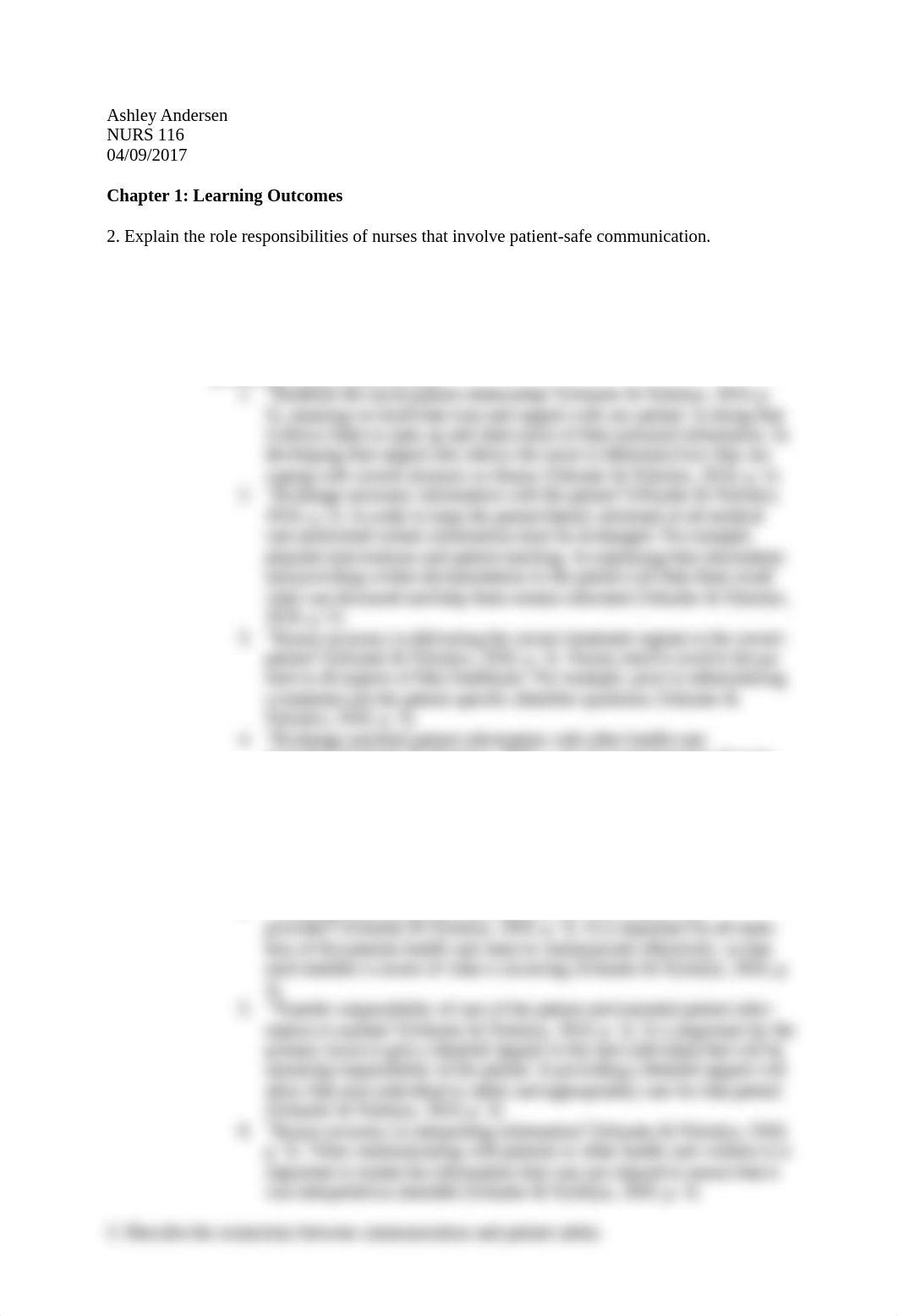 Ashley Andersen's NURS116 Ch 1-2 L.O._dfd1fti0304_page1