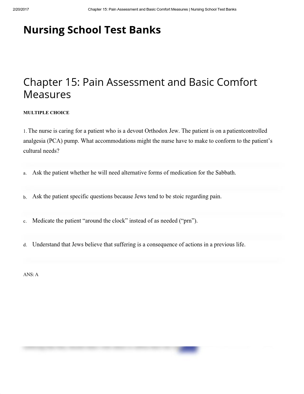 Chapter 15_ Pain Assessment and Basic Comfort Measures _ Nursing School Test Banks_dfdz1wy13b7_page1