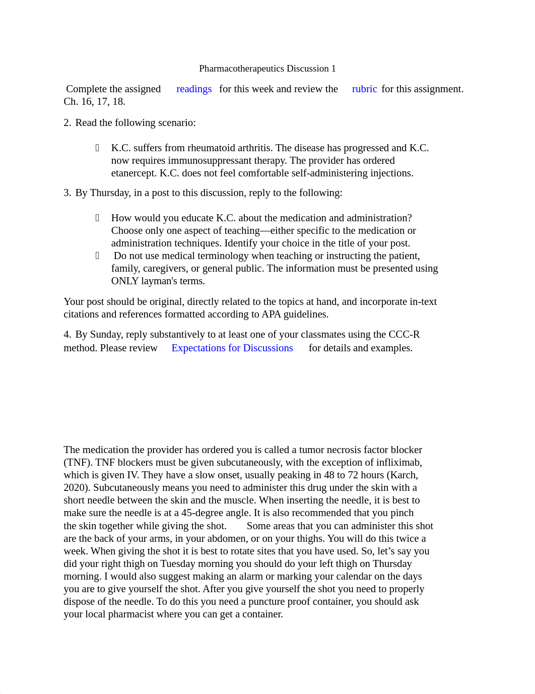 Pharmacotherapeutics Discussion 1.docx_dfeaujvnyec_page1