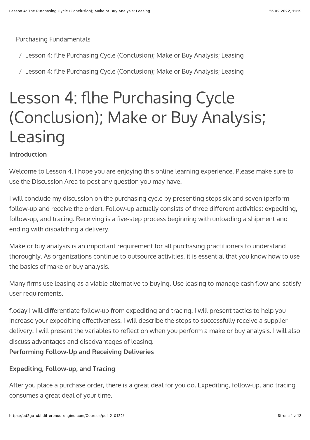 Lesson 4: The Purchasing Cycle (Conclusion); Make or Buy Analysis; Leasing.pdf_dfec017wnlw_page1