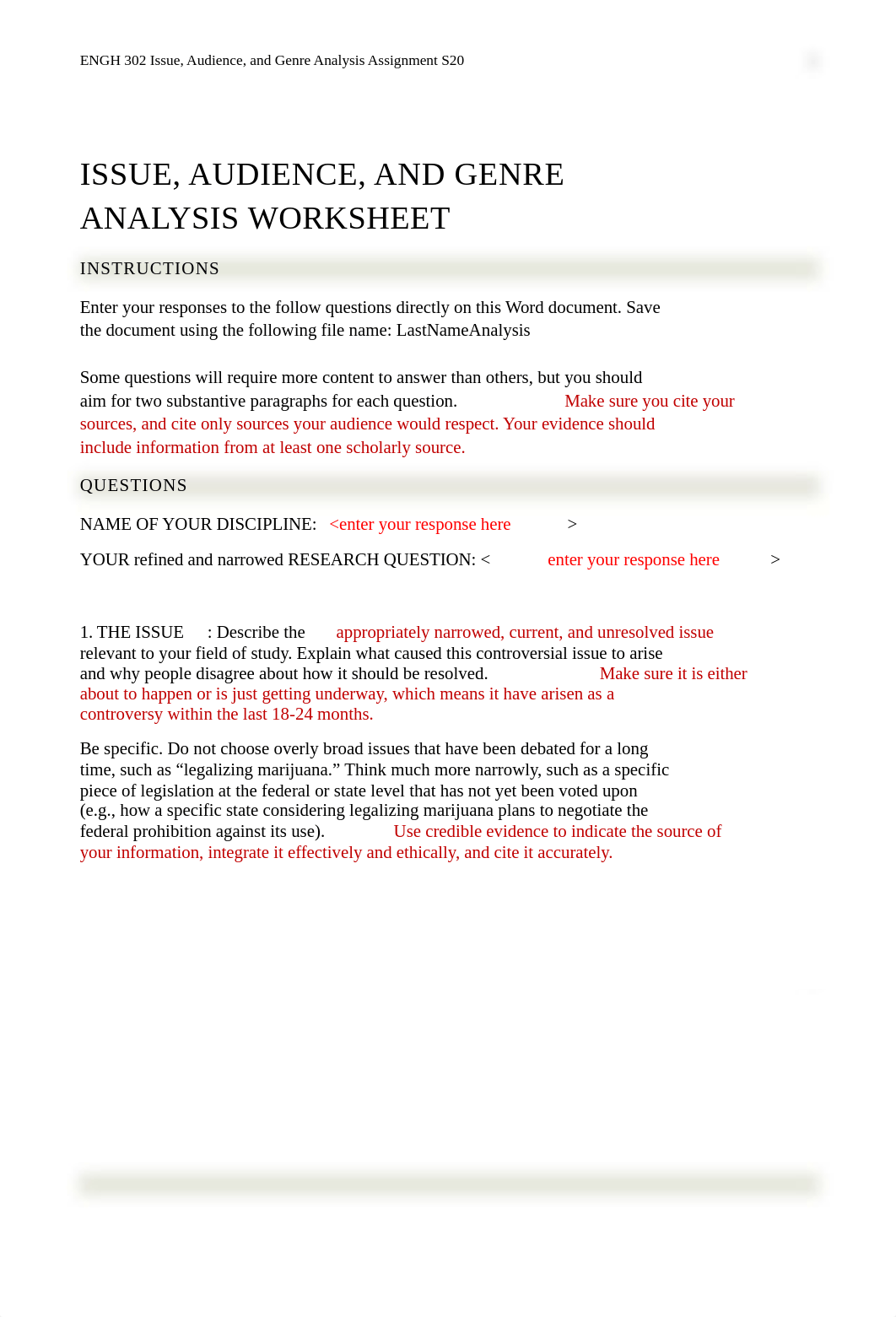 ENGH 302 Issue Audience Genre Analysis Worksheet SU20 revised(1).docx_dfedaq9yjuy_page1