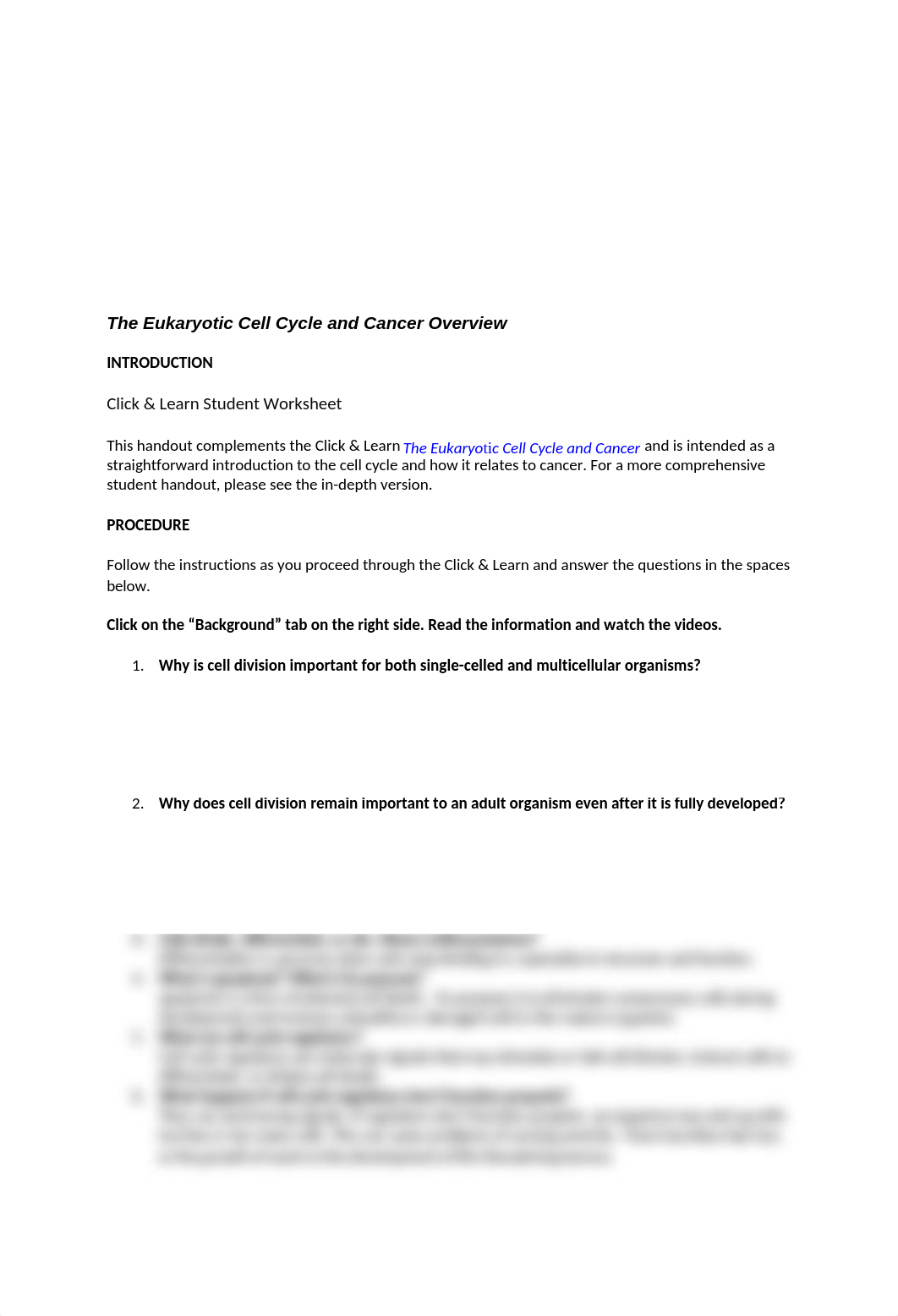 The Eukaryotic Cell Cycle and Cancer Overview.docx_dfeg109w7vk_page1