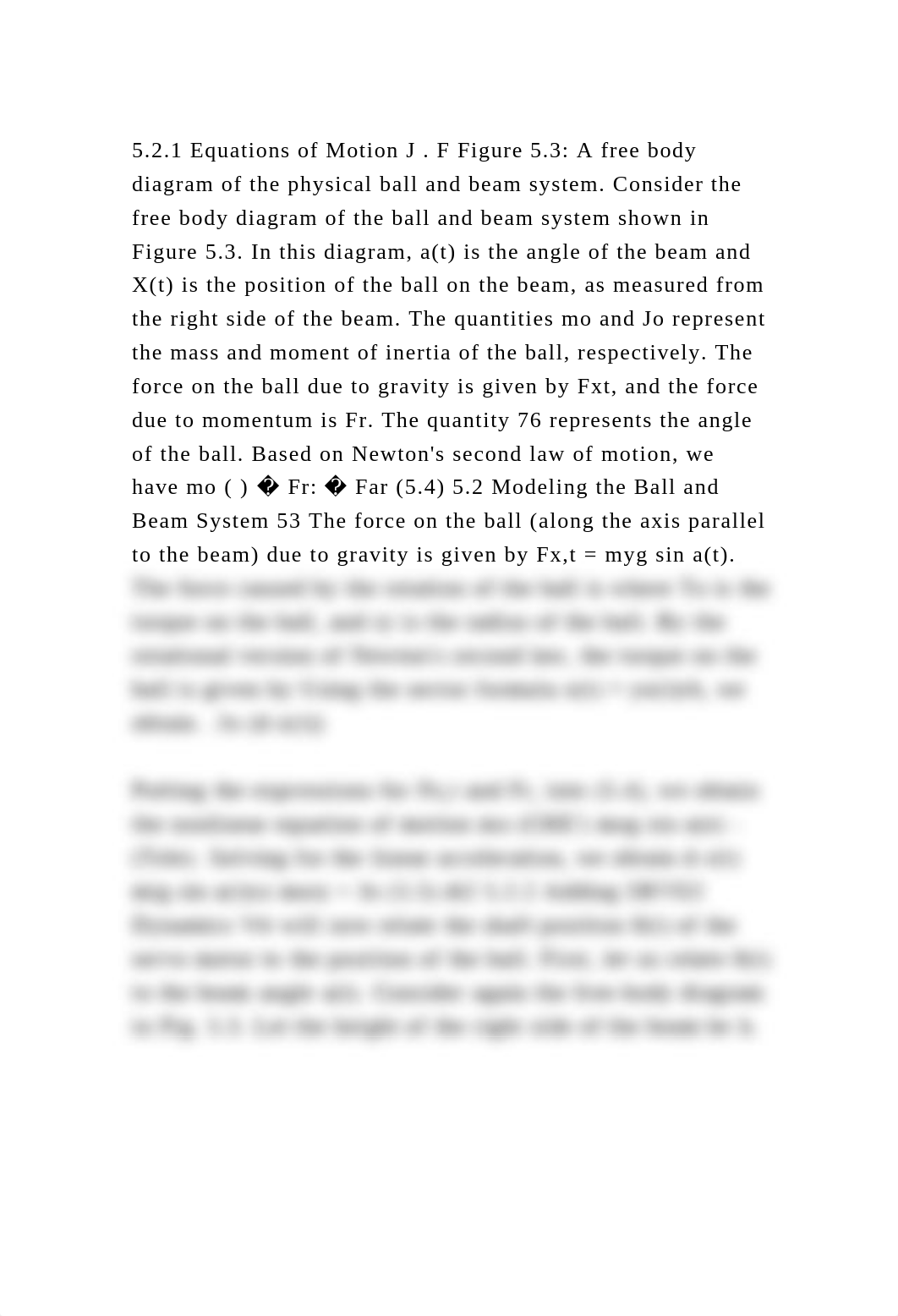 5.2 Modeling the Ball and Beam System As with the servo motor, our fi.docx_dfendlci48b_page3