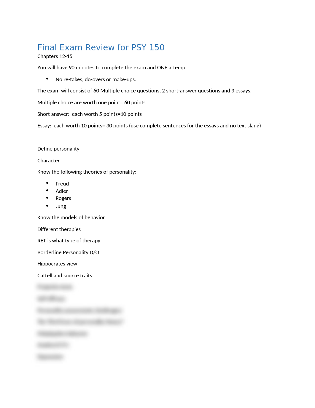 Final Exam Review for PSY 150 Rev.docx_dff07sxvx84_page1