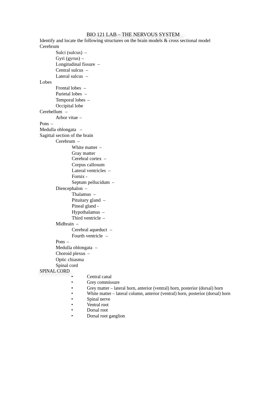 BI0 121 LAB â THE BRAIN AND SPINAL CORD.docx_dff9i3hz0p7_page1