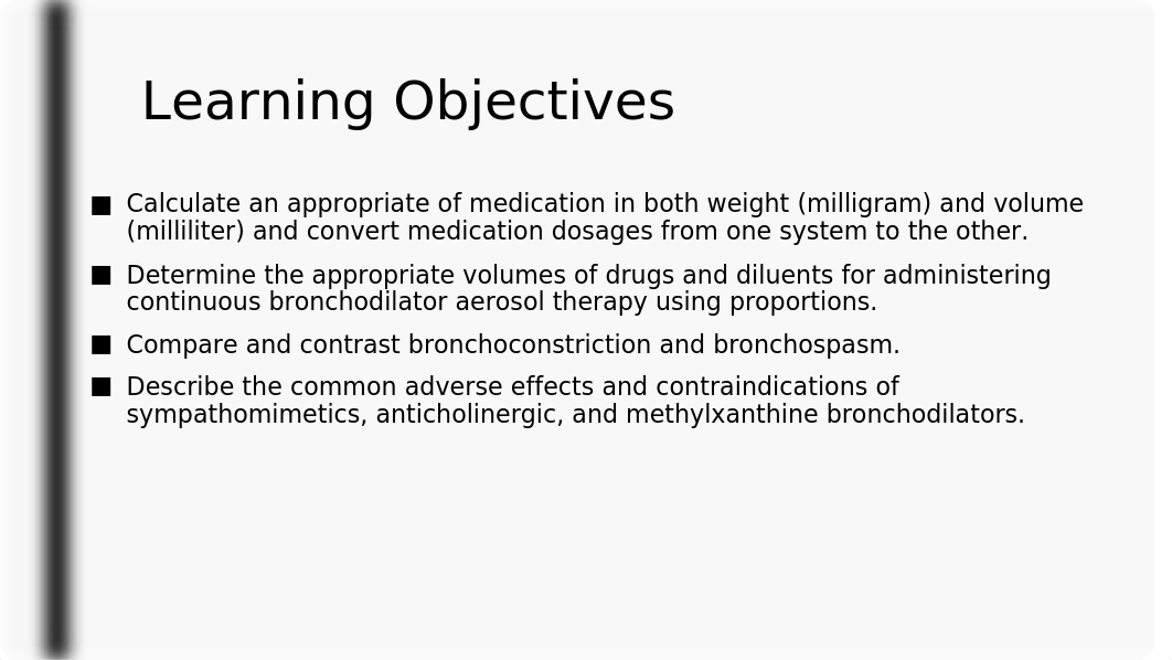 RESP 1225 Cardiopulmonary Pharmacology Unit II Presentation.pptx_dffncciz65y_page3