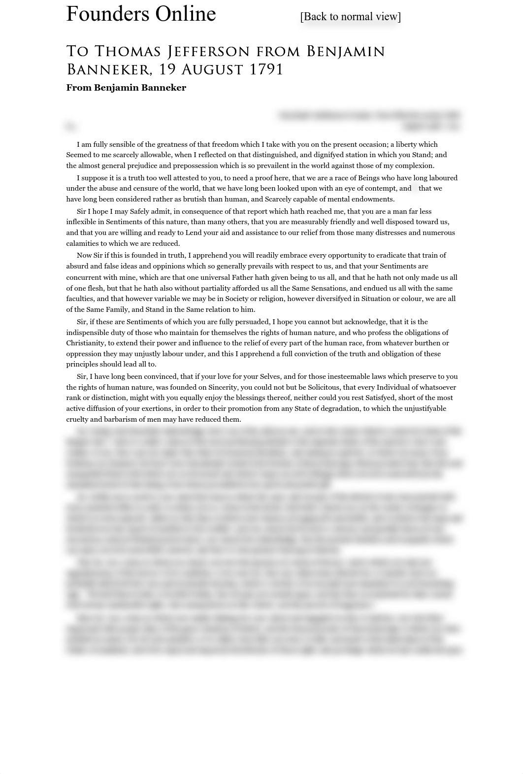 Week 7 Reaction Reading To Thomas Jefferson from Benjamin Banneker, 19 August 1791.pdf_dffxx16nnxw_page1