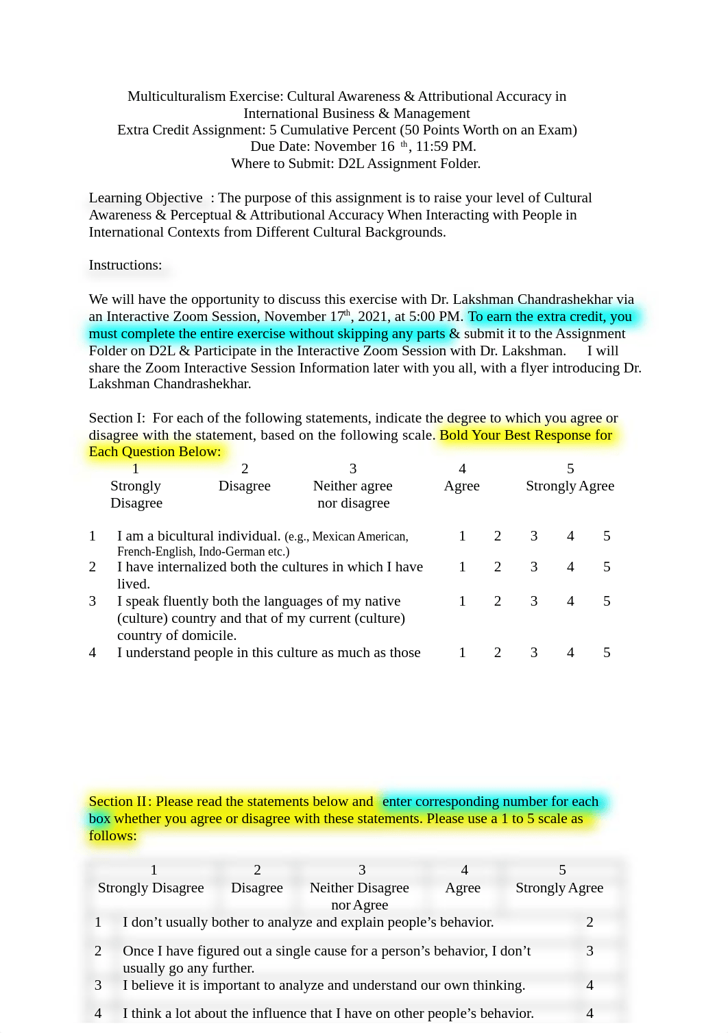 Multiculturalism Exercise Cultural Awareness  Attributional Accuracy in International Business  Mana_dffz19up4ta_page1