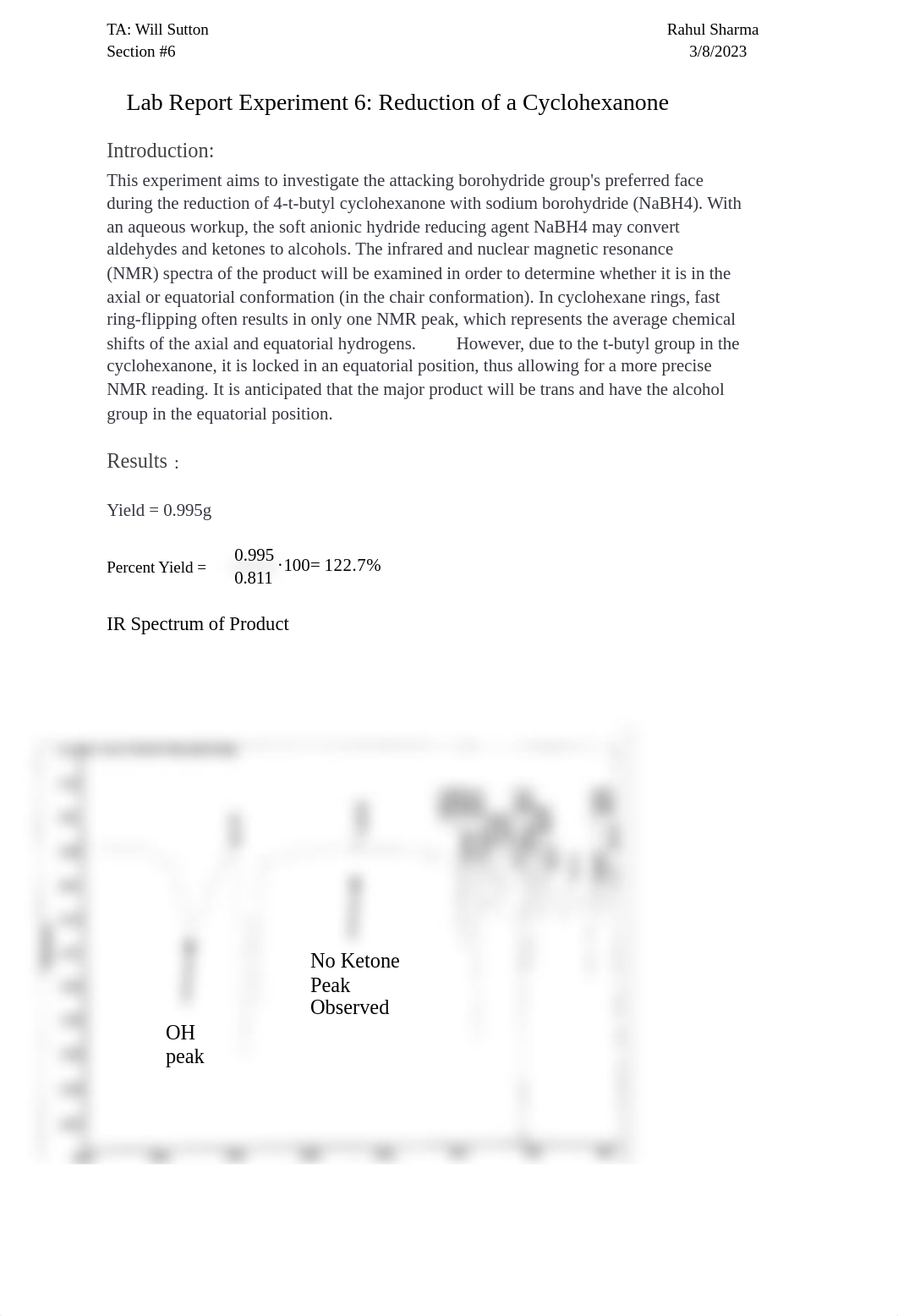 Lab Report Experiment 6_ Reduction of a Cyclohexanone.docx_dfges71bk5b_page1