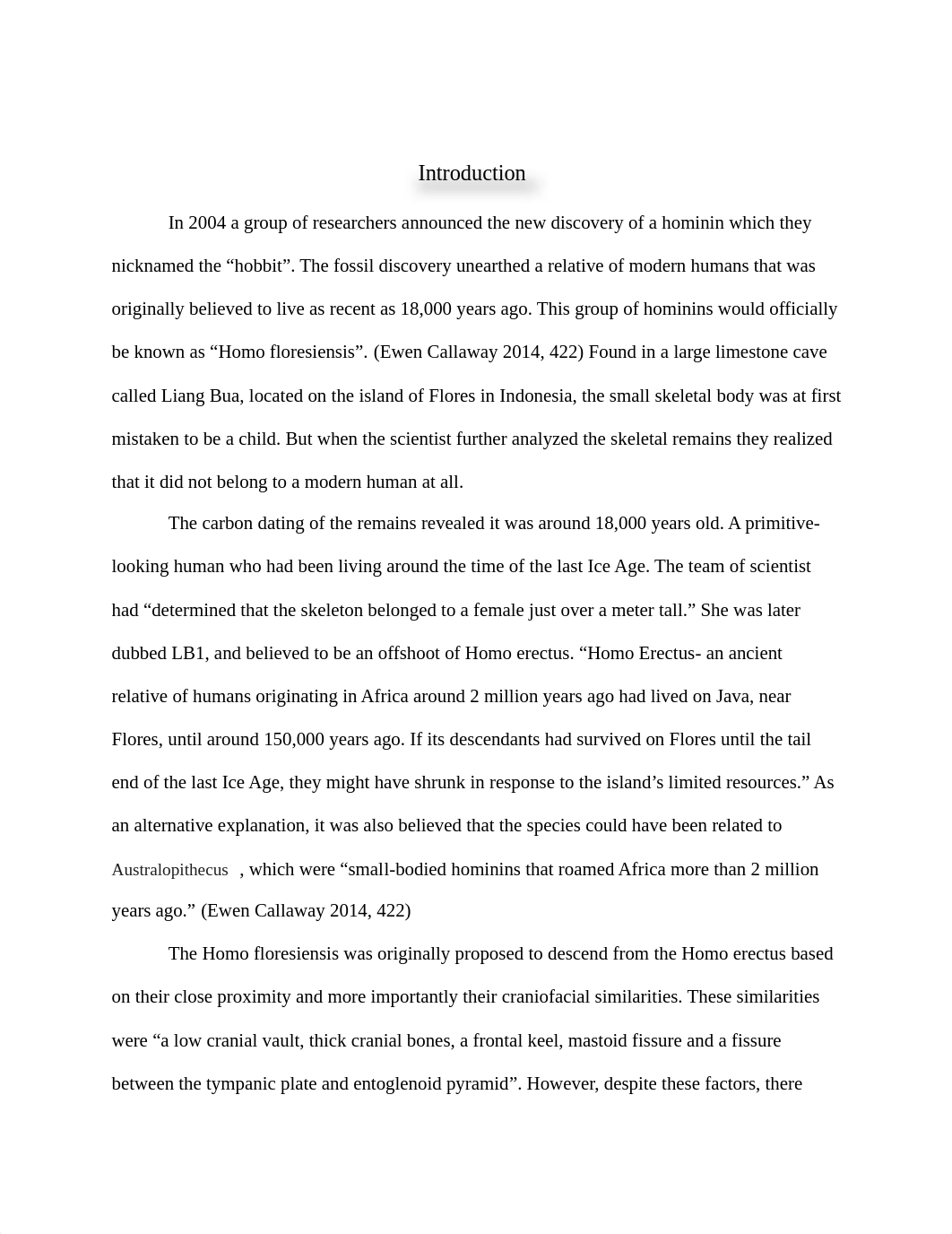 Homo Floresiensis Final Paper (David Legel - Dakota Broussard - Amber Scott).pdf_dfgg4quiquy_page2