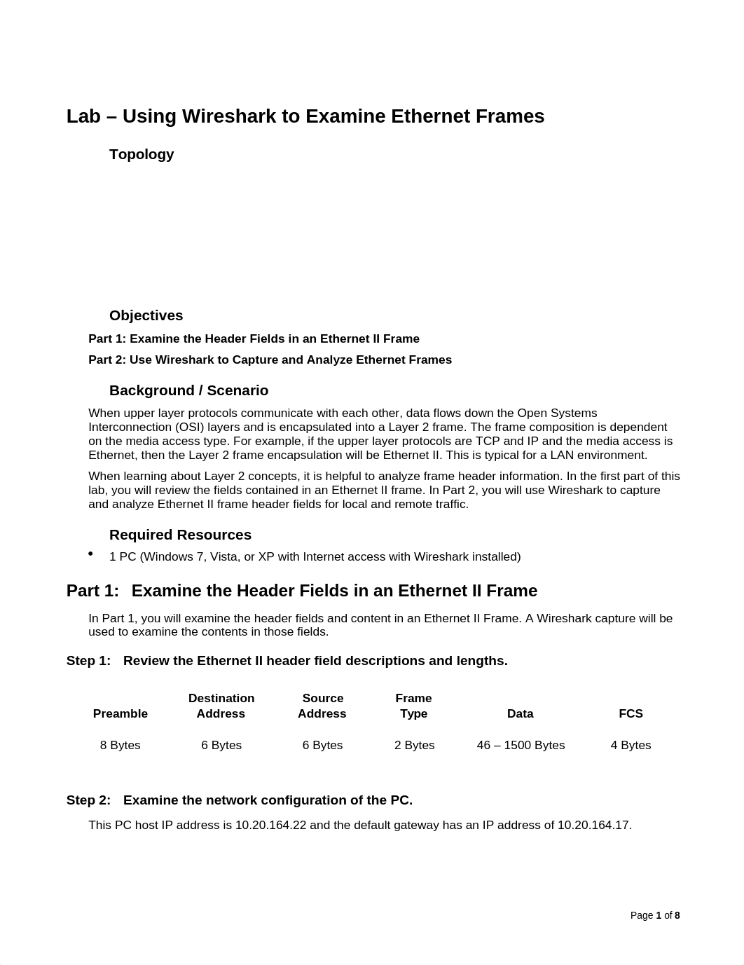 5.1.1.7 Lab - Using Wireshark to Examine Ethernet Frames.docx_dfgjjjbeotj_page1