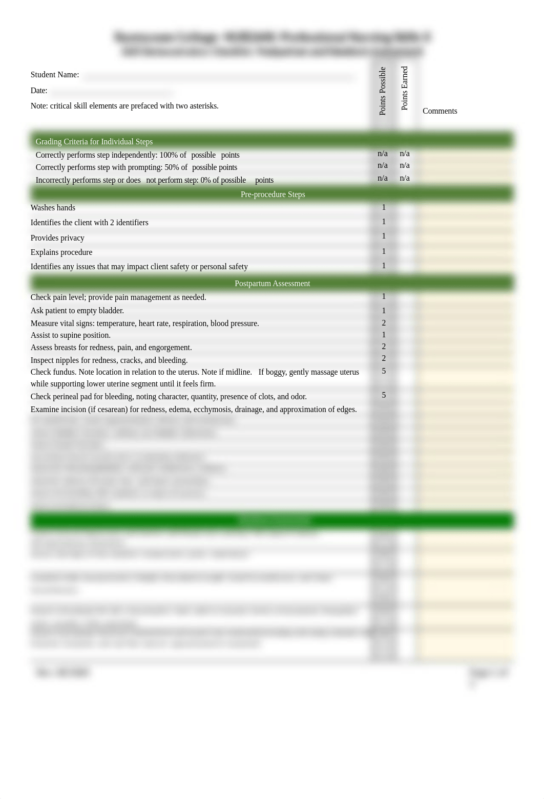 NUR2648 Updated Skill Demonstration Checklist-Postpartum and Newborn Assessment-1.docx_dfha0tp3630_page1