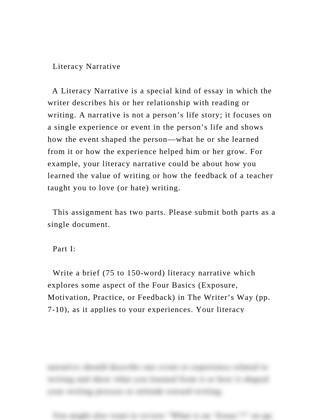 Literacy Narrative   A Literacy Narrative is a special kind of .docx_dfhe8nm4z4w_page2