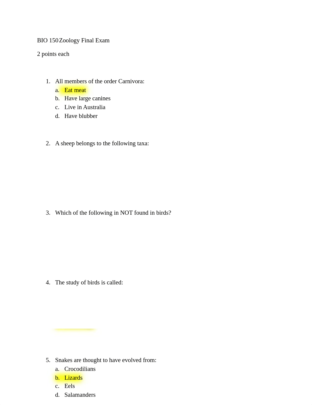 BIO 150  Zoology Final Exam                                            Spring 2020 (1).docx_dfhfo2vxqzh_page1