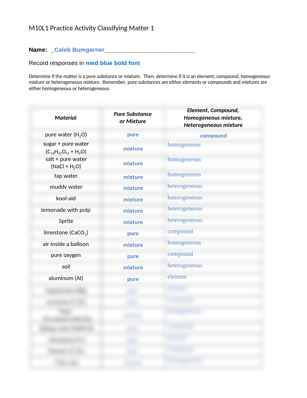 Phy Sci M10L1 Classifying Matter Practice Activity Classifying Matter 1.doc_dfhir3fhorv_page1