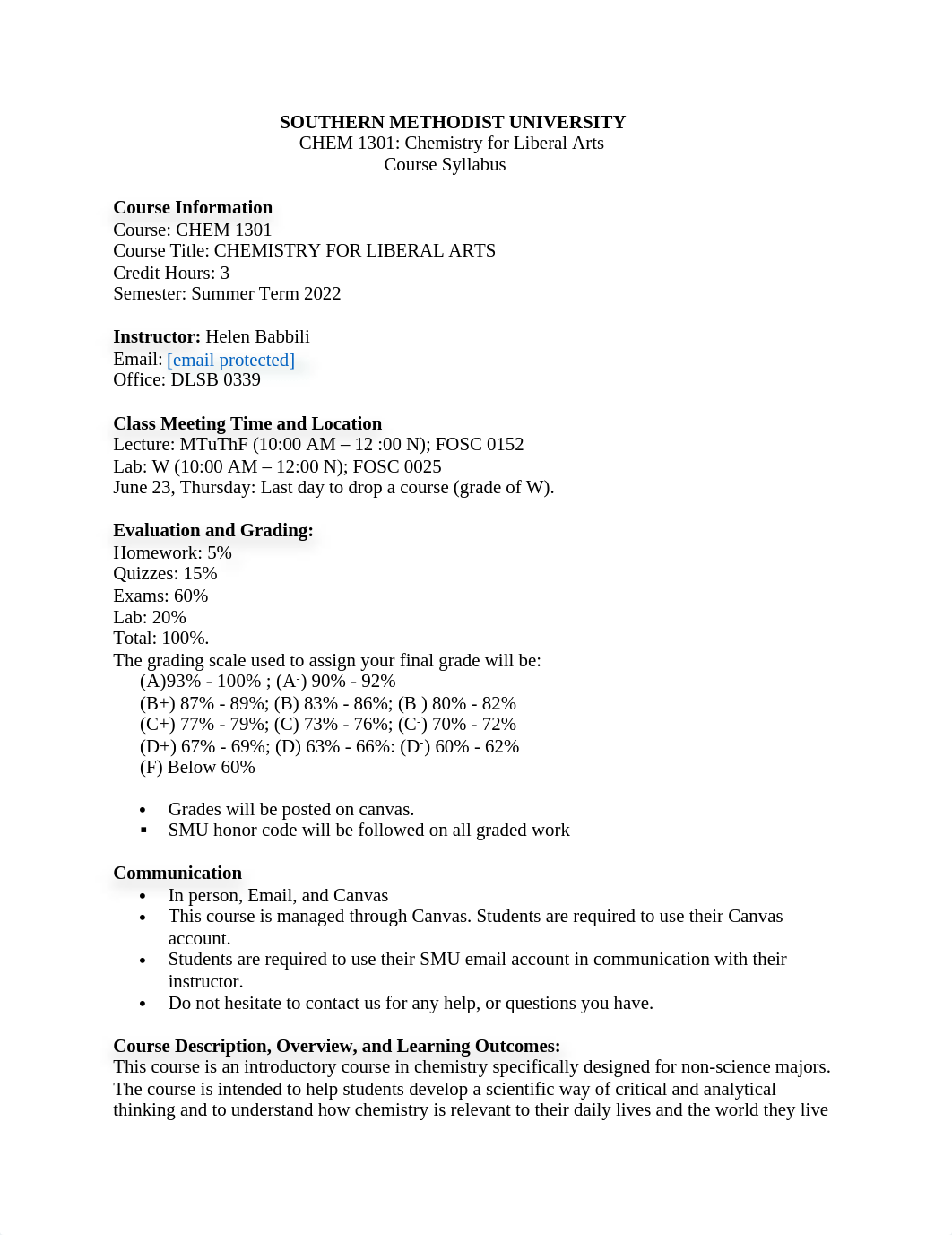 CHEM 1301 Syllabus, Summer Term 2022, Babbili.dotx.docx_dfhql6accf6_page1