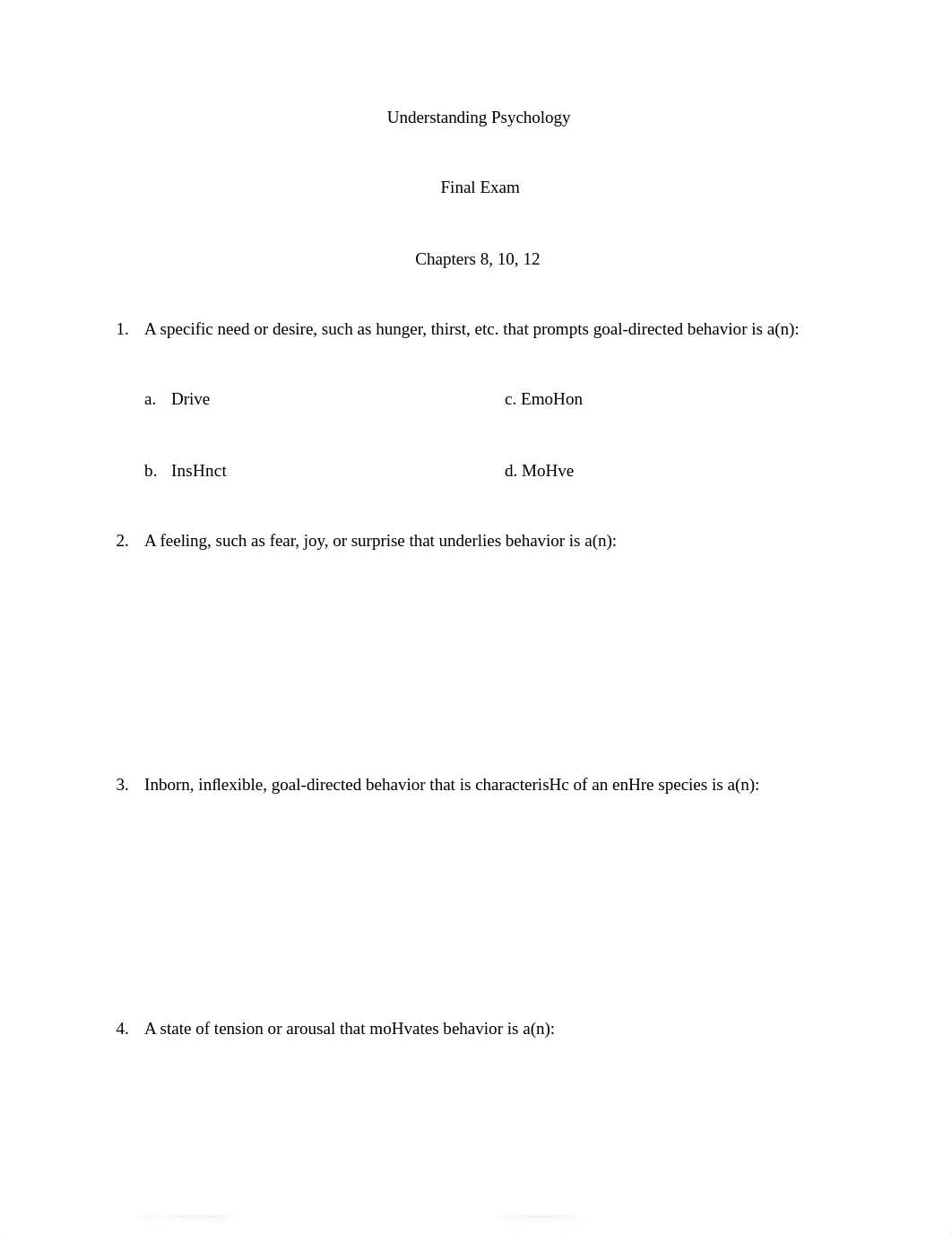 F.Understanding Psychology Final Exam Chaps. 8,10,12.pdf_dfhvxuuj829_page1