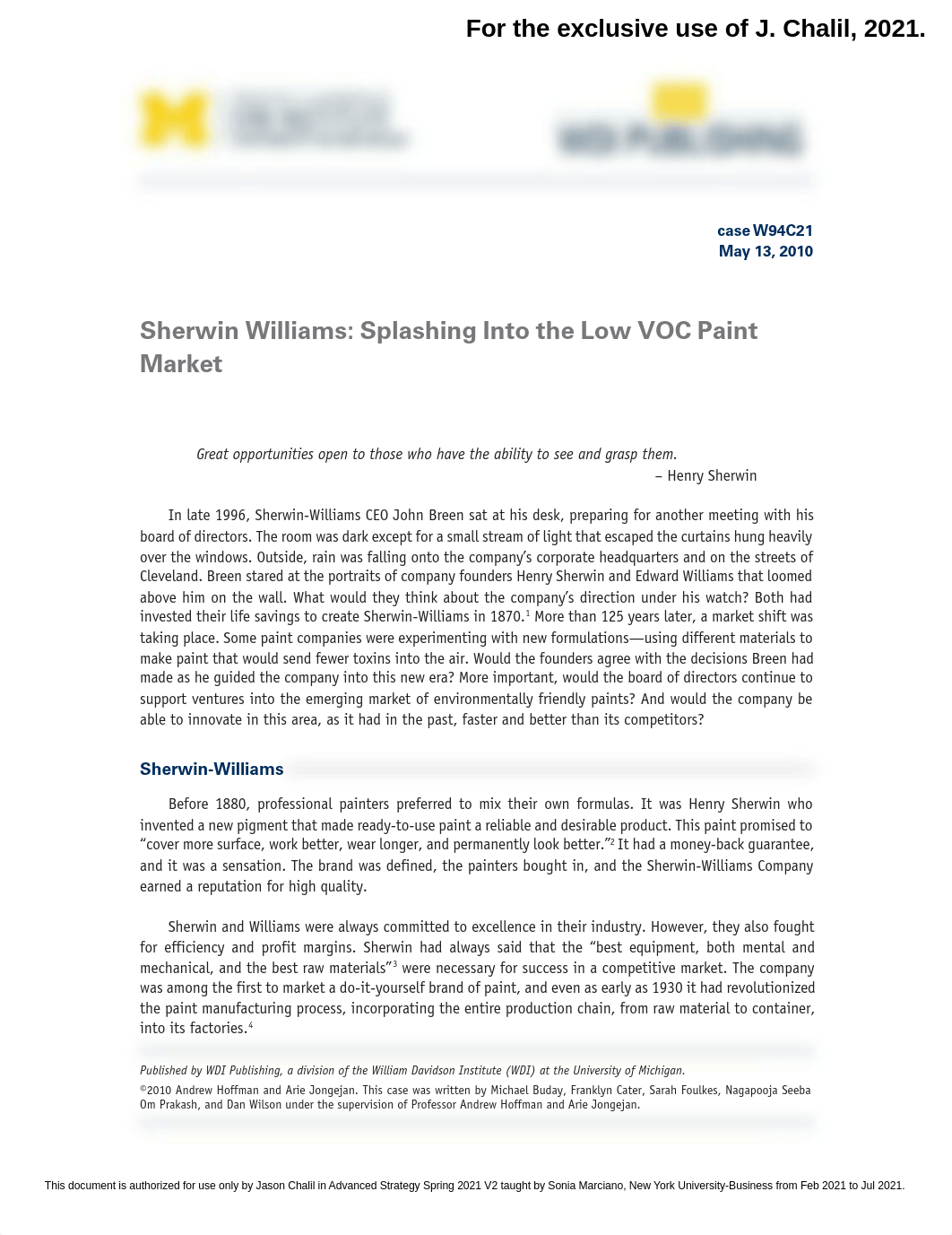 Advanced Strategy_Case_Class 7_Sherwin Williams.pdf_dfi5kzm7xen_page1