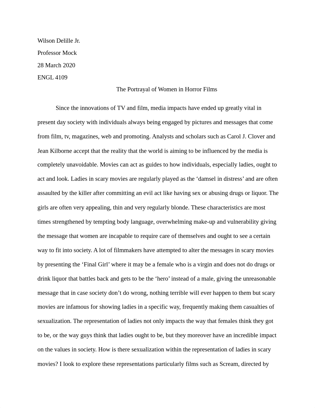 (FINAL DRAFT) The portrayal of women in horror films .docx_dfia7dqqha4_page1