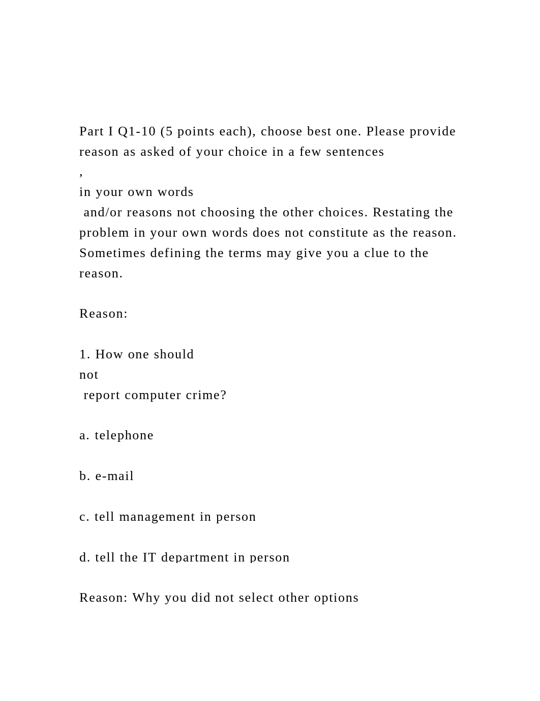 Part I Q1-10 (5 points each), choose best one. Please provide re.docx_dficzxjvte0_page2