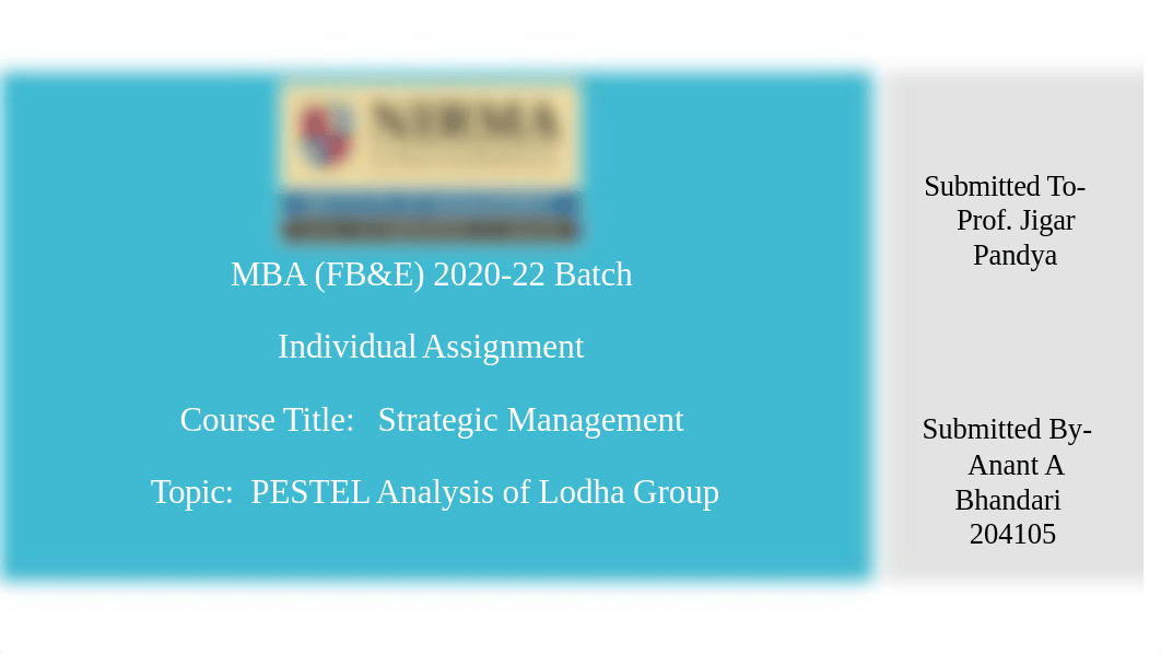 Strategic Management_Individual Assignment_204105_Anant A Bhandari.pptx_dfihvuv44n0_page1