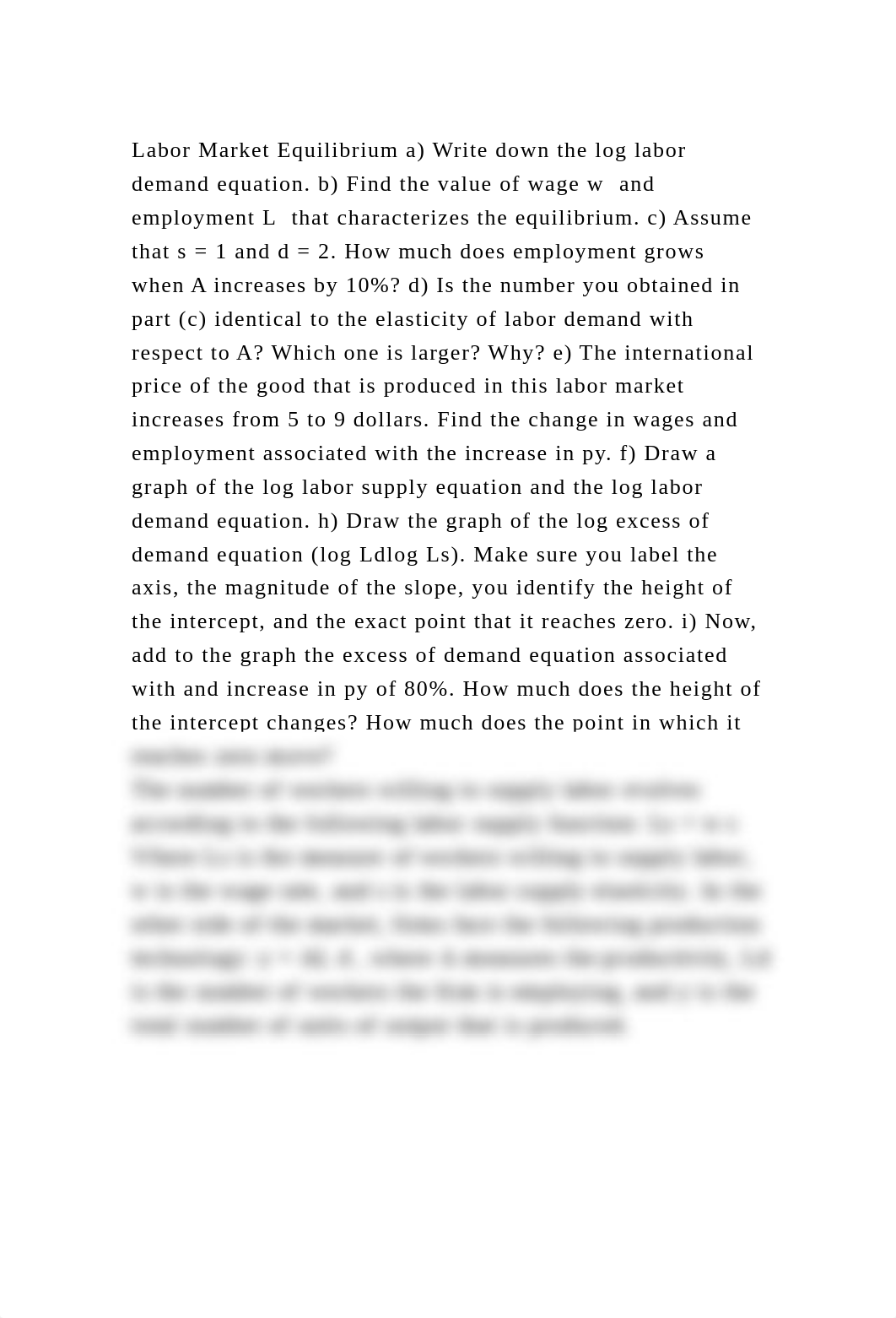Labor Market Equilibrium a) Write down the log labor demand equation.docx_dfijuihklfp_page2
