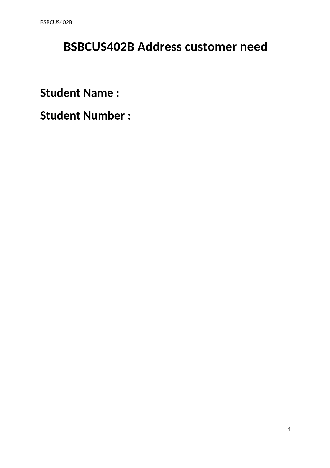 BSBCUS402B Address customer need.doc_dfironpcf23_page1