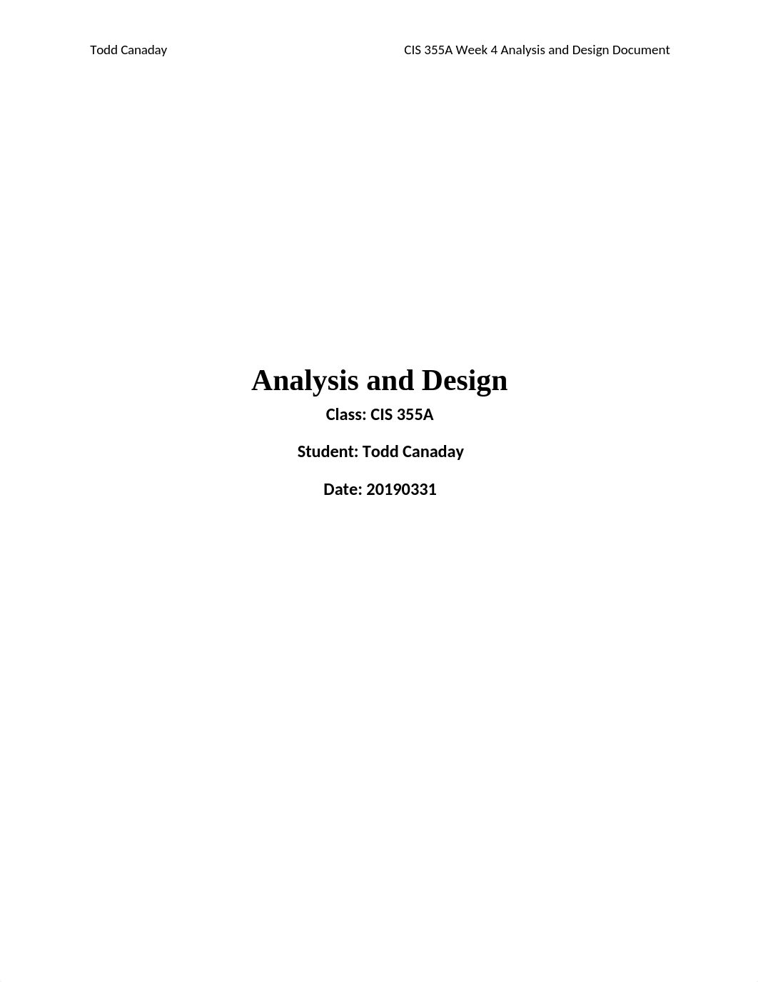 CIS355A Course Project Week 4 Analysis and Design Document - Canaday.docx_dfjmykd36zq_page1