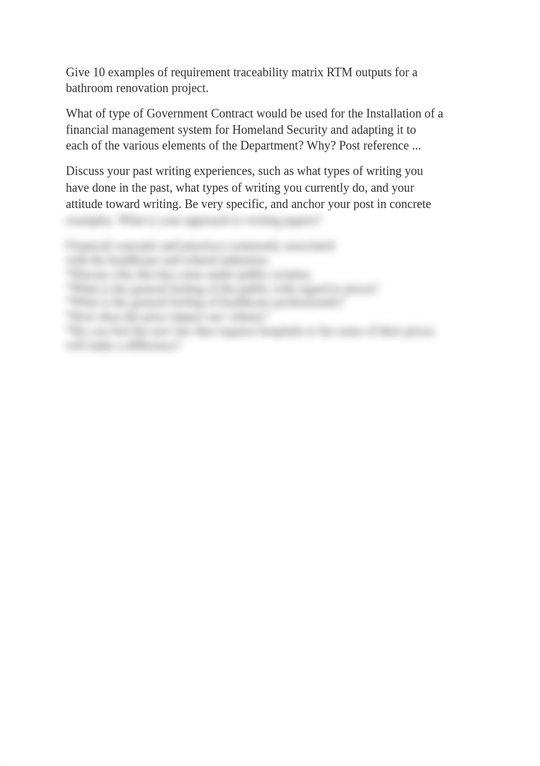 Give 10 examples of requirement traceability matrix RTM outputs for a bathroom renovation project.do_dfjnaxdzswq_page1